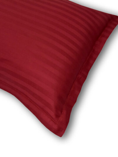 Satin Cotton Pillow Covers Set - Red