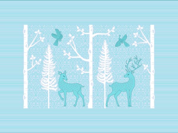 Double Bedsheet Blue Paisley Prints 250 TC 100% Cotton