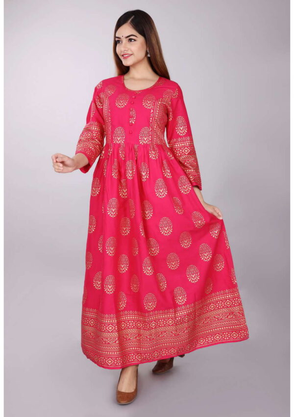 Women Pink Solid Kurta