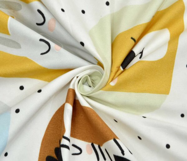 Funky Animal Prints Kids Bedsheet Set with Pillow Covers, Sky Blue