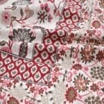 Jaipuri Print Pure Cotton King Size Bed Sheet, Pink - Urban Jaipur