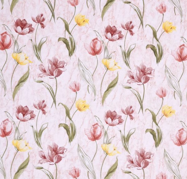 Tulip Single Bed Dohar / AC Blanket (100% Cotton, Reversible) - Baby Pink