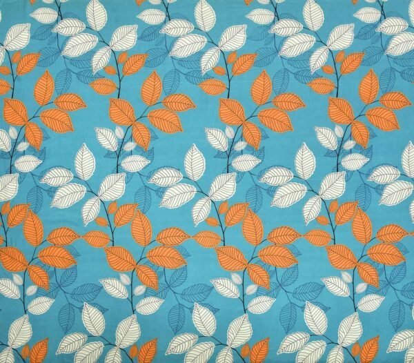 Floral Printed 160 TC Poly Cotton Double Bed Sheet Set, Pacific Blue