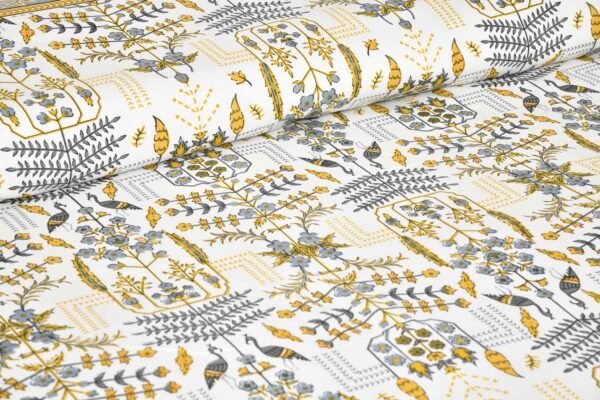 Blossom Yellow Mulmul Cotton Dohar Bedding Set | Queen Size Bedsheet & Dohar Combo