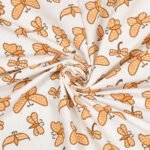 Butterfly Print Kids Bedsheet with Pillow Covers (King Size, 100% Cotton) - Yellow