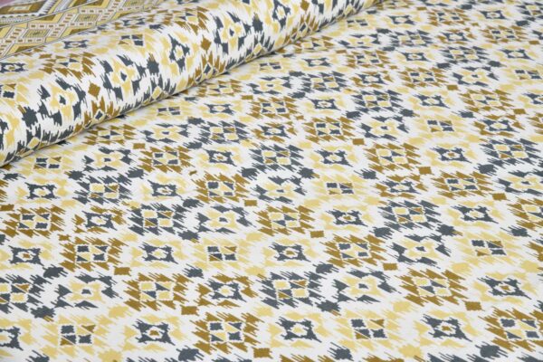 Ethnic Jaipuri Double Bedsheet with 2 Pillow Covers (100% Cotton, Geometric)