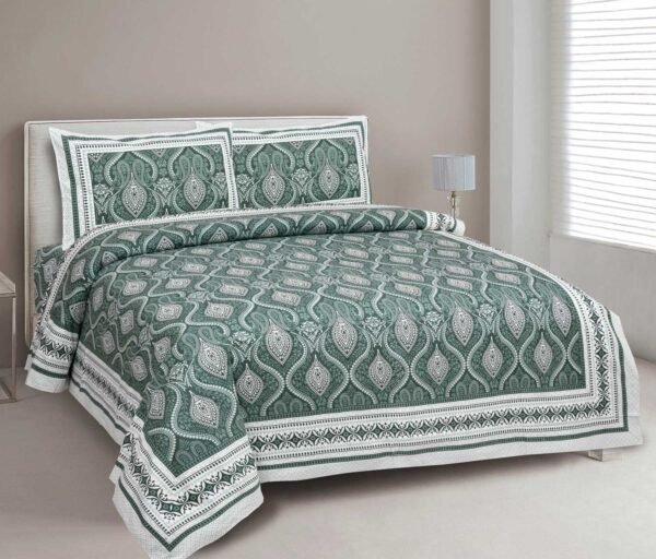 jaipuri cotton double bed sheet
