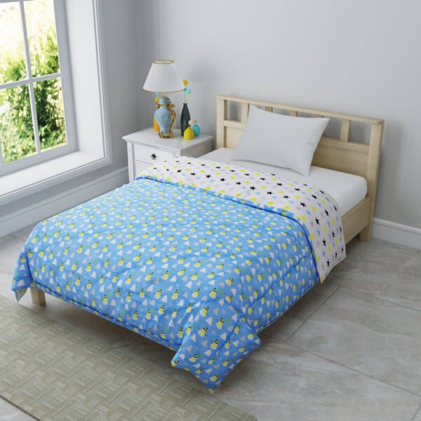 snowman print blue comforter design for kids comforter single