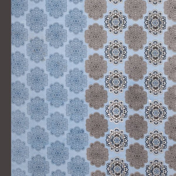 Handwork Jaipuri Print Pure Cotton Queen Size Bedsheet (Blue, Grey)