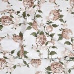 Brown Floral Double Bed Comforter Blanket Set (100% Cotton, Reversible Prints)
