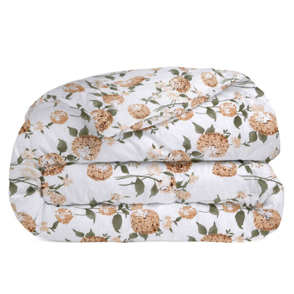 Mustard Floral Double Bed Comforter Blanket Set (100% Cotton, Reversible Prints)