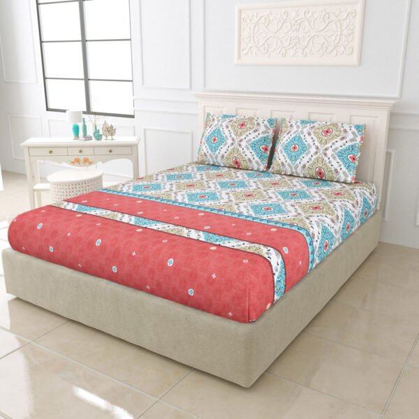 Diva - Soft Glace Cotton King Size Bed Sheet Set, Pink