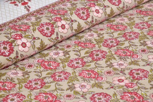Baageecha- Jaipuri Prints Cotton King Size Bedsheet With 2 Pillow Covers (Fern Green)