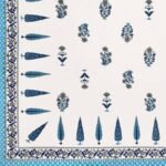 Divine - Block Printed King Size Bed Sheet With 2 Pillow Covers (Blue, White, 100% Cotton) - bedsheet design Measuring 108x108 inches, this king size bed sheet is generously sized to fit most double beds, making it an ideal choice for any bedroom. The set also includes 2 pillow covers that measure 18x27 inches, making it a complete bedding solution for your needs. The Divine Block Printed King Size Bed Sheet with 2 Pillow Covers is perfect for anyone who wants to add style and comfort to their bedroom decor. The combination of colors and print creates a relaxing and inviting atmosphere, making it an ideal choice for both modern and traditional settings. Order now and experience the luxury of high-quality bedding that not only looks great but also feels great. Transform your bedroom into a cozy retreat with the Divine Block Printed King Size Bed Sheet with 2 Pillow Covers. Don't miss out on this amazing opportunity to enhance your sleeping experience.