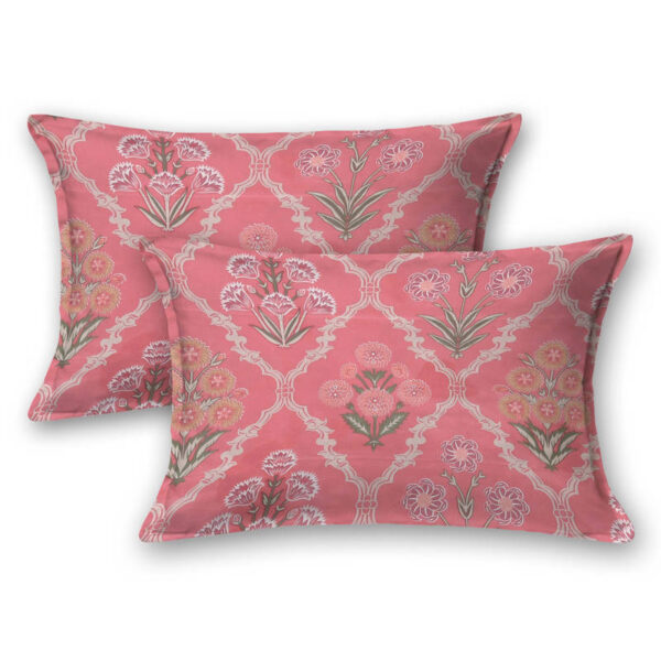 Diva - Soft Glace Cotton King Size Bed Sheet Set (Coral Pink)