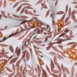Leaf Print Double Bed Cotton Dohar (100% Cotton, Reversible) – Orange