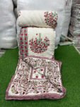 Gul Hand Block Printed Double Bed Jaipuri Razai Quilt, Mulitcolor