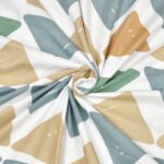 Diva - Soft Glace Cotton King Size Bed Sheet Set (White, Teal)