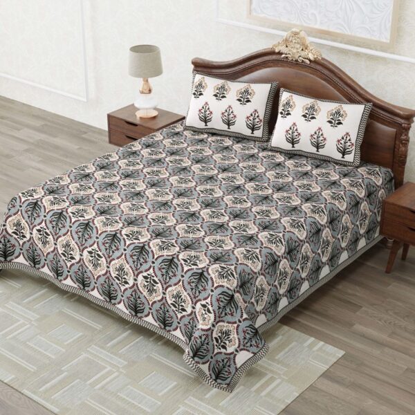 Blue Double Bedsheet 100% Cotton 210 TC