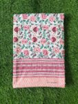 Blooming Pink Floral Cotton Dohar (Single Bed)