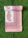 Blooming Pink Floral Cotton Dohar (Single Bed)