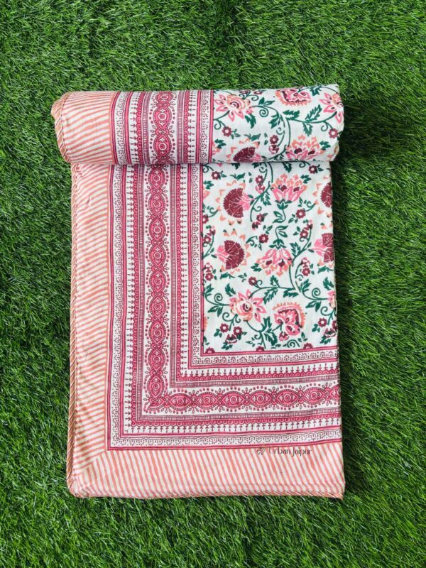 Mulmul Cotton Floral Print Single Bed Dohar - Multicolor (60*90 inches)