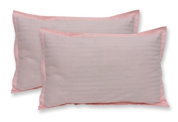 Baby Pink Printed Cotton Pillow Covers