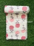 MULMUL COTTON SINGLE BED DOHAR BLANKET(PINK)