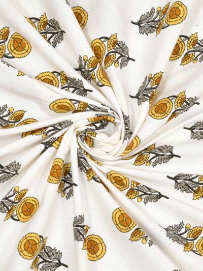 ELITE- BLOCK PRINT COTTON KING SIZE BEDSHEET