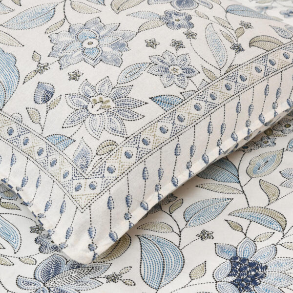 Premium Cotton Katha Print King-Size Bed Sheet Set