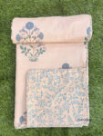 dohar-blue-off-3 Pure Cotton Jaipuri Dohar – Cream Base with Floral & Abstract Prints (Single/Double Bed)