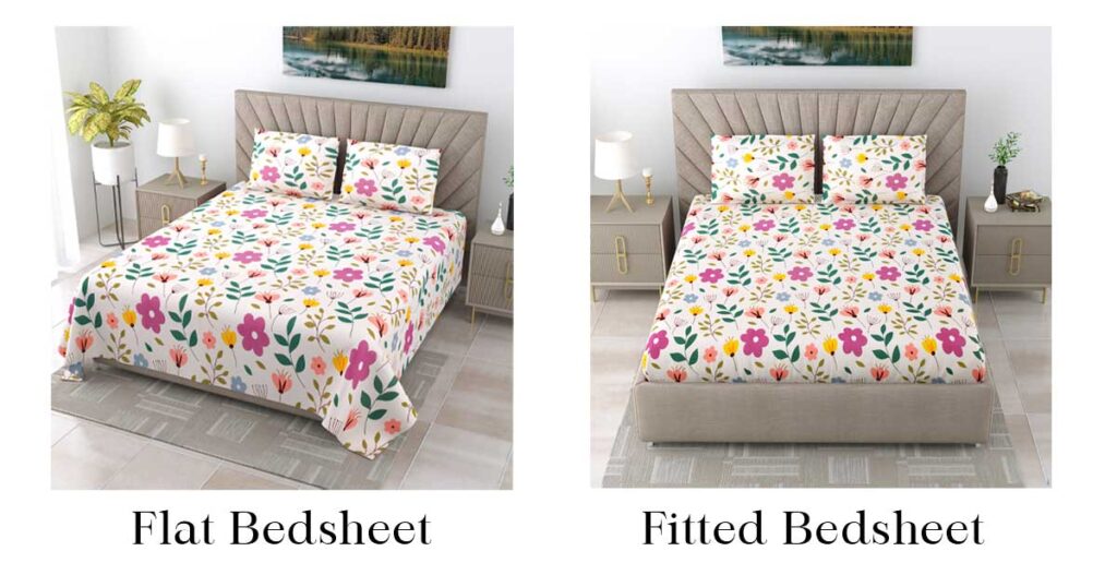 difference between flat and fitted bedsheet 