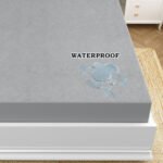 Elastic Fitted Waterproof Mattress Protector- Gray