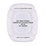 Elastic Fitted Waterproof Mattress Protector- White