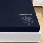 Elastic Fitted Waterproof Mattress Protector- Navy Blue