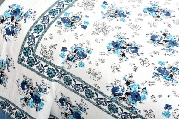 ETHNIC JAIPURI MULMUL COTTON AC DOHAR QUILT (LIGHT BLUE)
