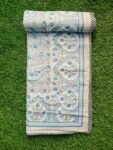 Paisley Print Mulmul Cotton Dohar for Single Bed - (60*90 inches) - Blue - Urban Jaipur