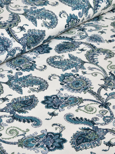 Blossom- Mulmul Cotton Dohar Bedding Set (Indigo Blue)