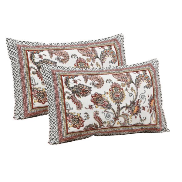 Blossom Mulmul Cotton Dohar Bedding Set | Rosewood Queen Size Bedsheet & Dohar Combo