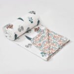 Hand block Leaf Print (100% Cotton, Reversible) Double Bed Dohar