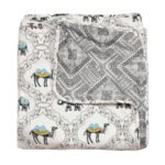 Camel Print Double Bed Cotton Dohar (100% Cotton, Reversible)