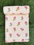 dohar-red-pch-off Jaipuri Cotton Dohar for Single Bed – Cream Base Floral & Abstract Pattern