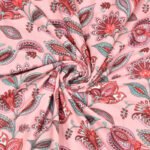 Double Bed Cotton Dohar For Summer - Petals Print (Reversible) - Pink, White