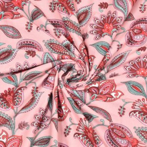 Double Bed Cotton Dohar For Summer - Petals Print (Reversible) - Pink, White