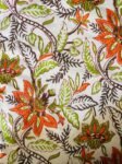 Floral Print Lightweight Dohar Blanket for Double Bed - Brown, Orange