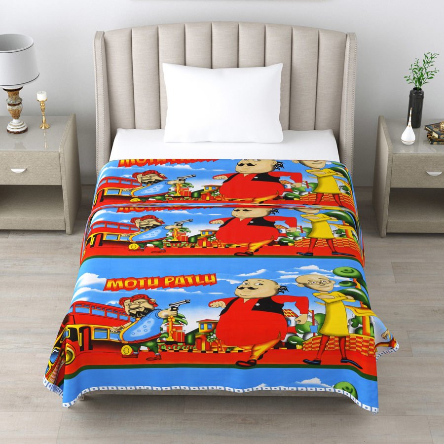 Dohar for your kids - Motu Patlu Printed Single Bed Dohar for Kids