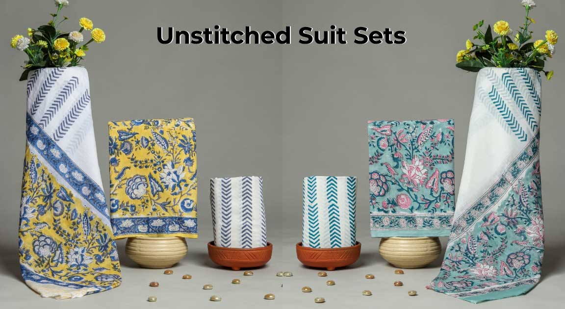 unstitched suit sets, dress material for women