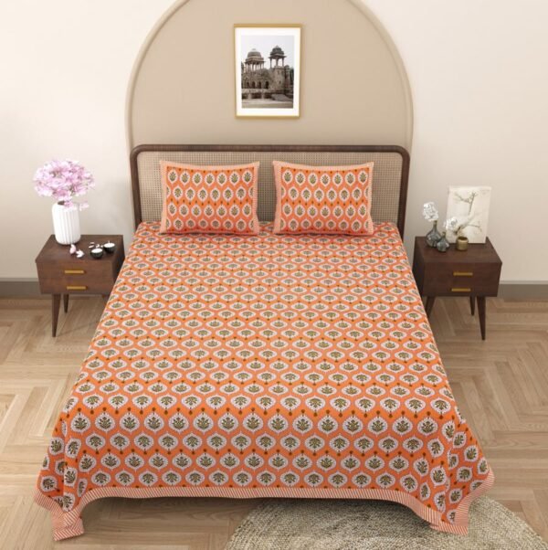 Ajrakh Print Double bedsheet - Urban Jaipur