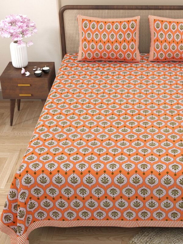 Ajrakh Print Double bedsheet - Urban Jaipur