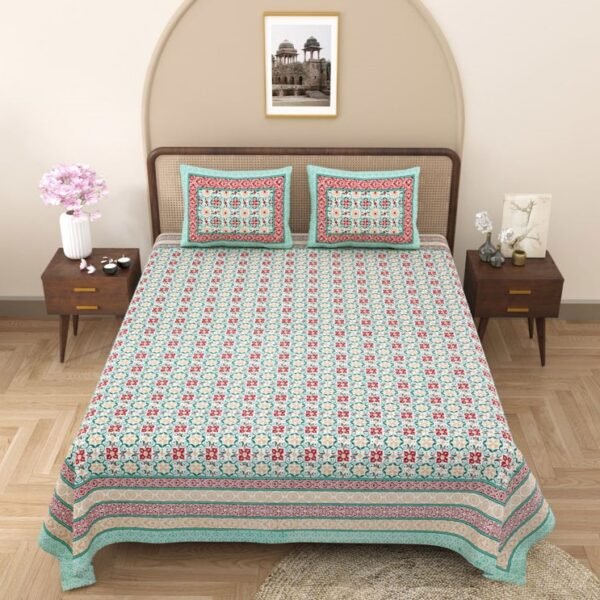 jaipur print double bedsheet - under 999